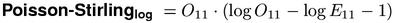 Poisson-Stirling (logarithmic)